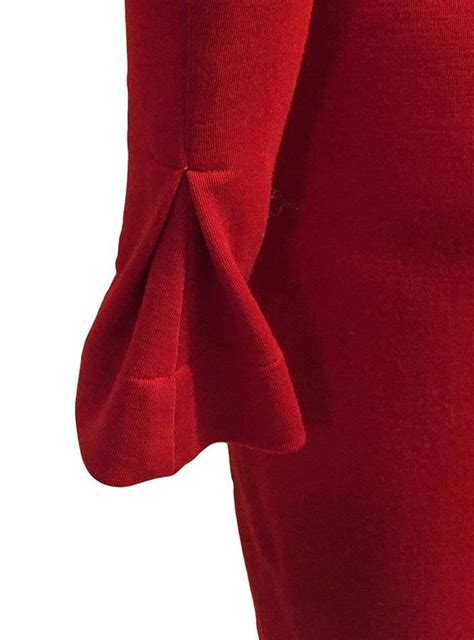 Claude Montana Red Wool Dress S For Sale At Stdibs