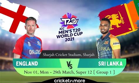 England Vs Sri Lanka T20 World Cup Cricket Match Prediction Fantasy Xi