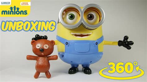 Minions Minion Bob Interacts With Teddy Bear Tim Unboxing Talking And