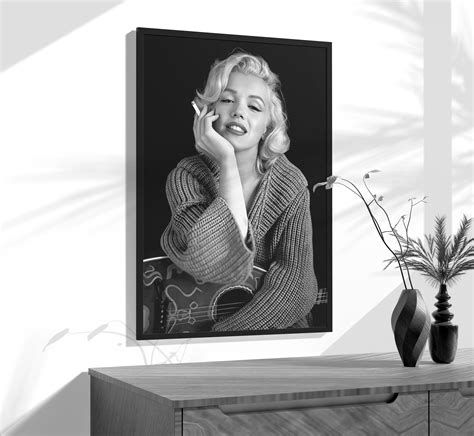 Marilyn Monroe Poster Marilyn Monroe Prints Black And White Etsy