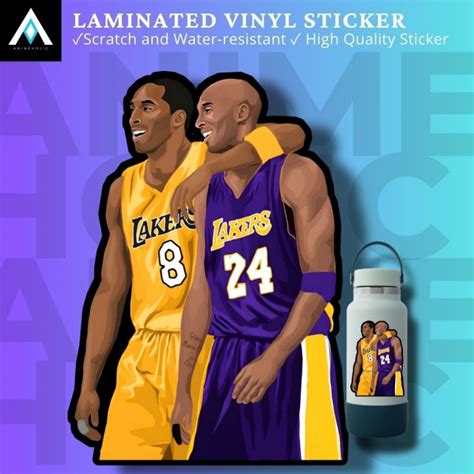 KOBE BRYANT MAMBA LAKERS NBA LAMINATED VINYL STICKERS ANIMEHOLIC