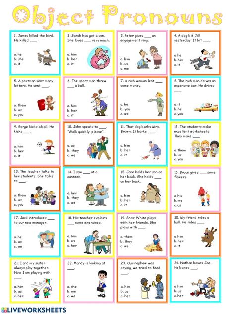 Object Pronouns Worksheet | PDF