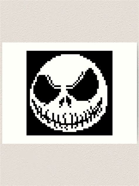 "Jack Skellington Pixel Art" Art Print for Sale by Crampsy | Redbubble