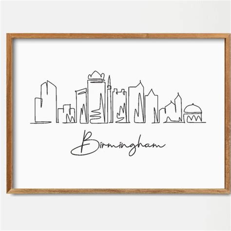 Birmingham Alabama Skyline Art Print - Etsy