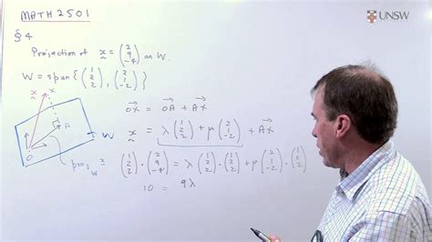 Linear Algebra 09 Projection Onto A Span Ch4 Pr2 Youtube