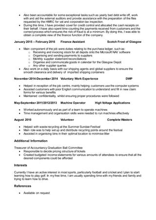 Joseph McEwan CV January 2017 PDF