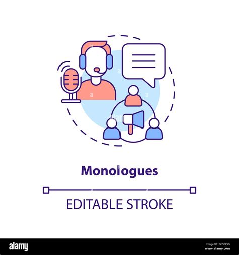 Monologues Concept Icon Stock Vector Image And Art Alamy