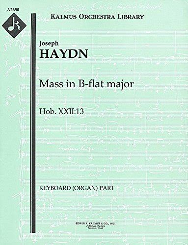 Mass In B Flat Major Hob XXII 13 Keyboard Organ Part A2650