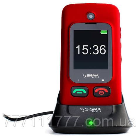 Кнопочный телефон бабушкофон-раскладушка с кнопкой сос Sigma mobile ...