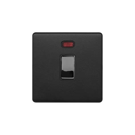 A Black Light Switch On A White Background