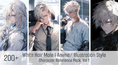 ArtStation - 200+ White Hair Male Anime/ Illustration Style- Character ...