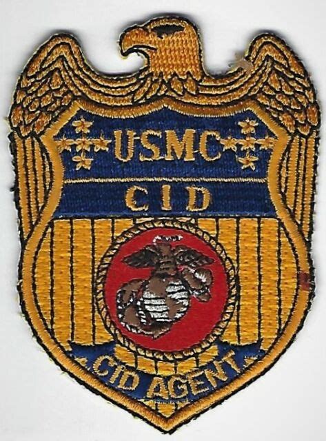 Usmc Cid Agent Patch Bit Over 3 Inches Tall Full Color Ebay