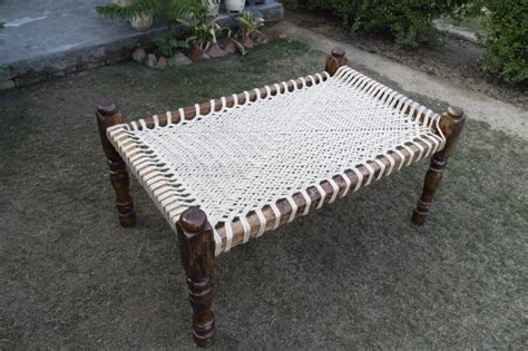 Manji Jute Woven Wooden Cot Wood Bed Design Wooden Furniture