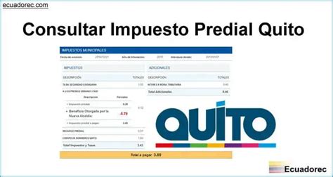 Impuesto Predial Quito Consultar Pagar E Imprimir