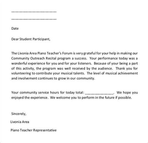 Free 29 Sample Community Service Letter Templates In Pdf Ms Word