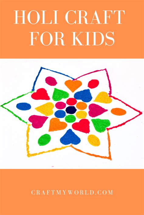 Holi craft for kids/rainbow rangoli - Craft My World