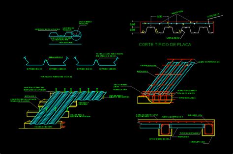 Detalles Constructivos Metal Deck En DIBUJO DE AUTOCAD BiblioCAD