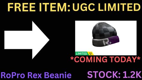 Free Ugc Limited How To Get Ropro Rex Beanie In Roblox K Stock