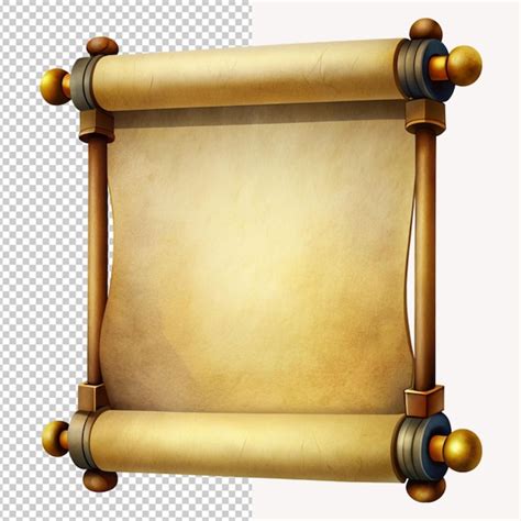 Premium Psd Scroll Royal Banner Paper On Transparent Background