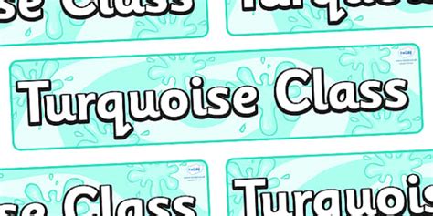 Free Turquoise Themed Classroom Display Banner Twinkl