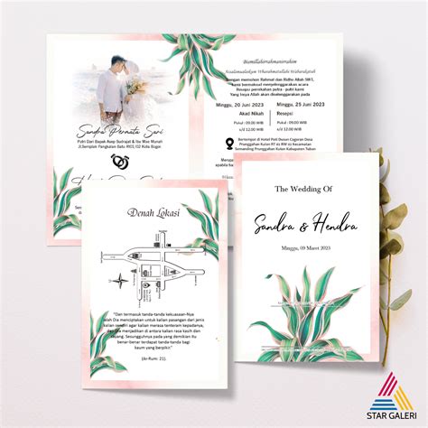 Jual Undangan Pernikahan Aesthetic Elegant Undangan Nikah Custom Undangan Orang Tua Elegan