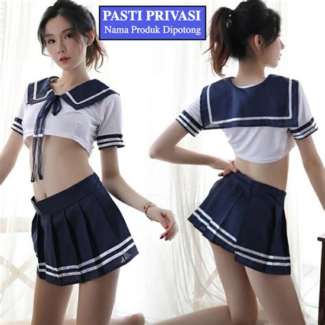 Jual Lingerie Sexy Rok Gstring Cosplay Model Seragam Siswi Jepang