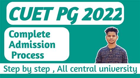 Cuet Pg Admission Process Counselling Registration Step By