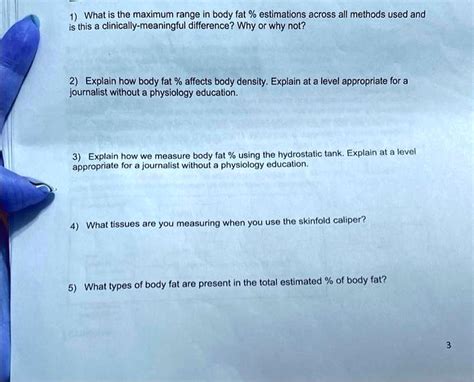 What Is The Maximum Range In Body Fat Percentage Estimations Across