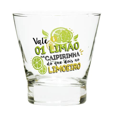 Kit Caipirinha 4PÇS Copo 350ml Brasfoot Se a Vida Te Enviar Limões