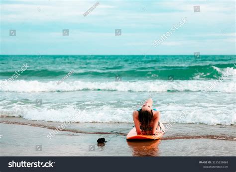 Beautifull Asian Girl Wearing Bikini Lying Stock Photo 2155329863 Shutterstock
