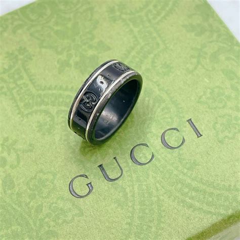 Gucci Gucci グッチ Gg アイコン リング 18kwg ブラック 約11号の通販 By もここ♡お値段交渉お気軽に♡｜グッチならラクマ