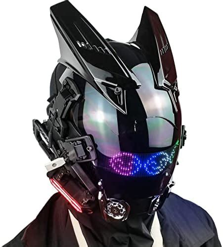 Marikito LED Maske Mit Programmierbarer Bluetooth App Cyberpunk Maske