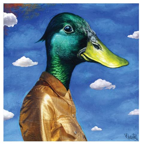 Dapper Duck Funny Bird Wacky Surreal Art Print of a Very - Etsy