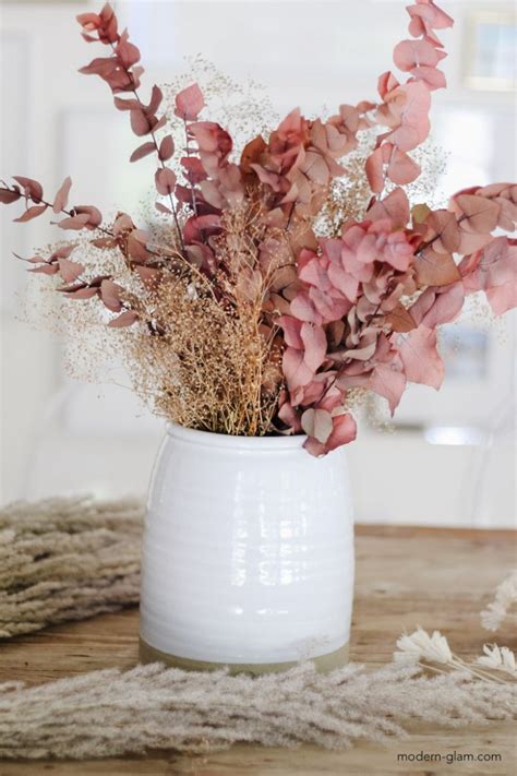 How To Make A Diy Dried Flower Arrangement For Fall Modern Glam