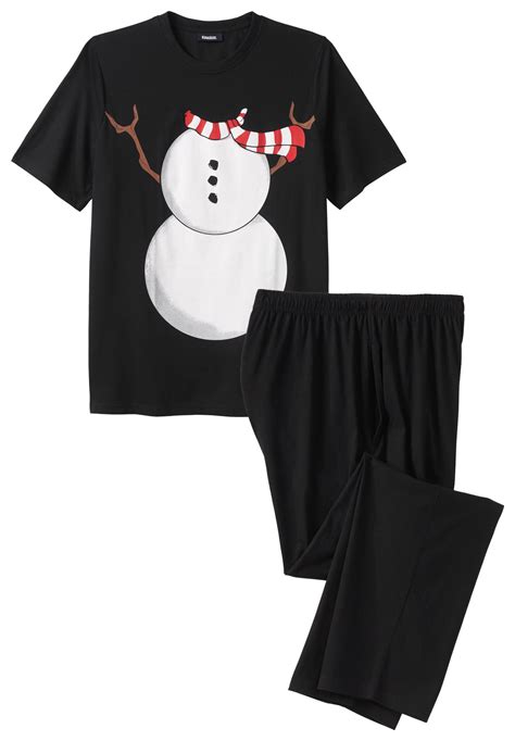 Kingsize Kingsize Mens Big And Tall Holiday Pajama Set