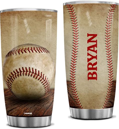 Amazon Wowcugi Baseball Tumbler Oz Oz Stainless Steel Double