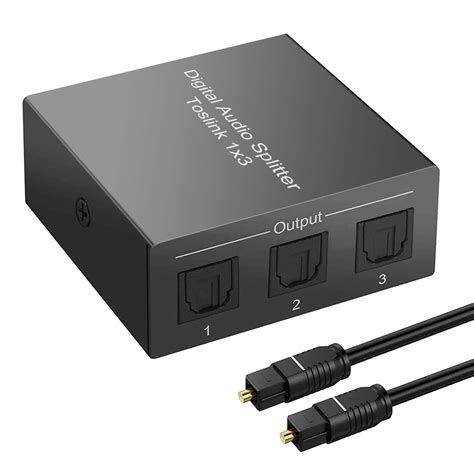 Amazon 3 Port Toslink Splitter With Optical Cable 1 In 3 Out