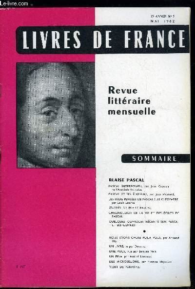 Livres De France N Blaise Pascal Pascal Interrompu Par Jean