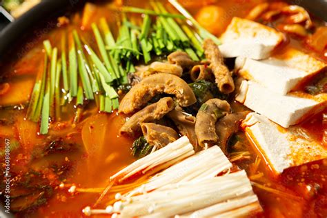 Gopchang Jeongol Beef Tripe Hot Pot Stock Photo Adobe Stock