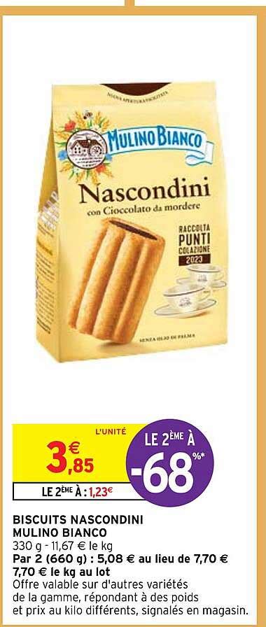 Promo Biscuits Nascondini Mulino Bianco chez Intermarché Hyper