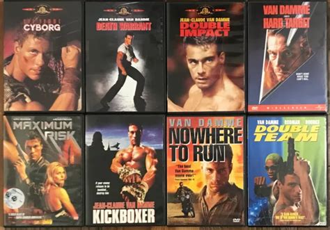 8 Jean Claude Van Damme Dvd Movies Cyborg Kickboxer Death Hard Impact