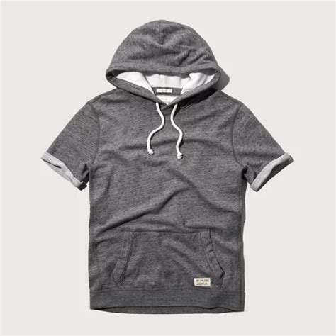 Mens Cutoff Short Sleeve Hoodie Mens Hoodies And Sweatshirts