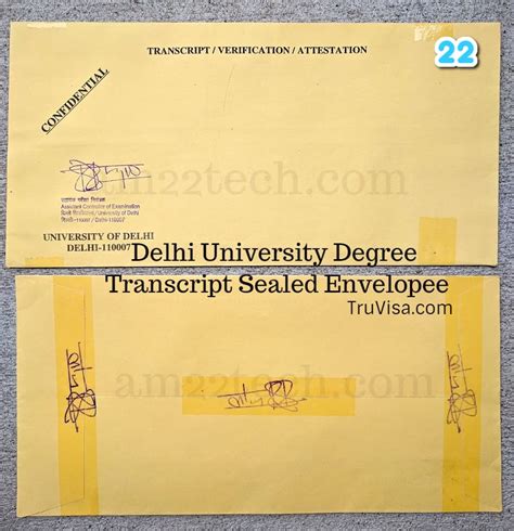 Get Delhi University Transcript In Sealed Envelope India