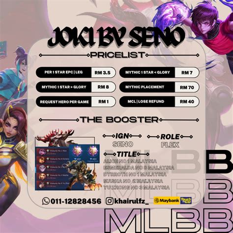 Mlbb Boosting Service Joki Mobile Legend Boosting Ml Rank Boosting