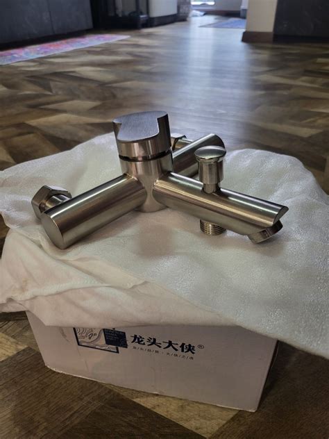 Hot Cold Water Tap Mixer 304 Stainless Steel Triple Valve Nozzle Tap Furniture Home Living
