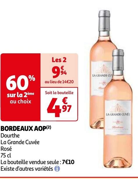 Bordeaux Aop Dourthe La Grande Cuv E Ros Cl Promotie Bij Auchan