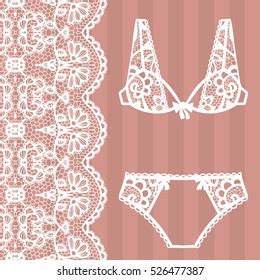 Hand Drawn Lingerie Panty Bra Set Stock Vector Royalty Free Shutterstock