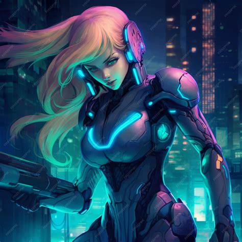 Premium Photo | Fierce Females Vector Illustrations of Futuristic