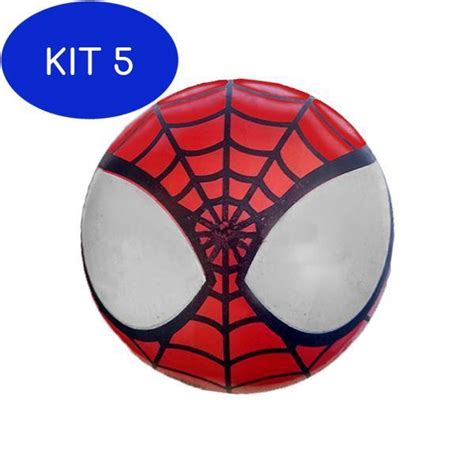 Kit 5 Bola Futebol Volei Spider Man Homem Aranha Infantil Nº2 Submarino