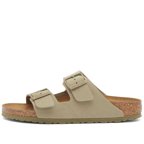 Birkenstock Arizona In Faded Khaki Birko Flor Birkenstock